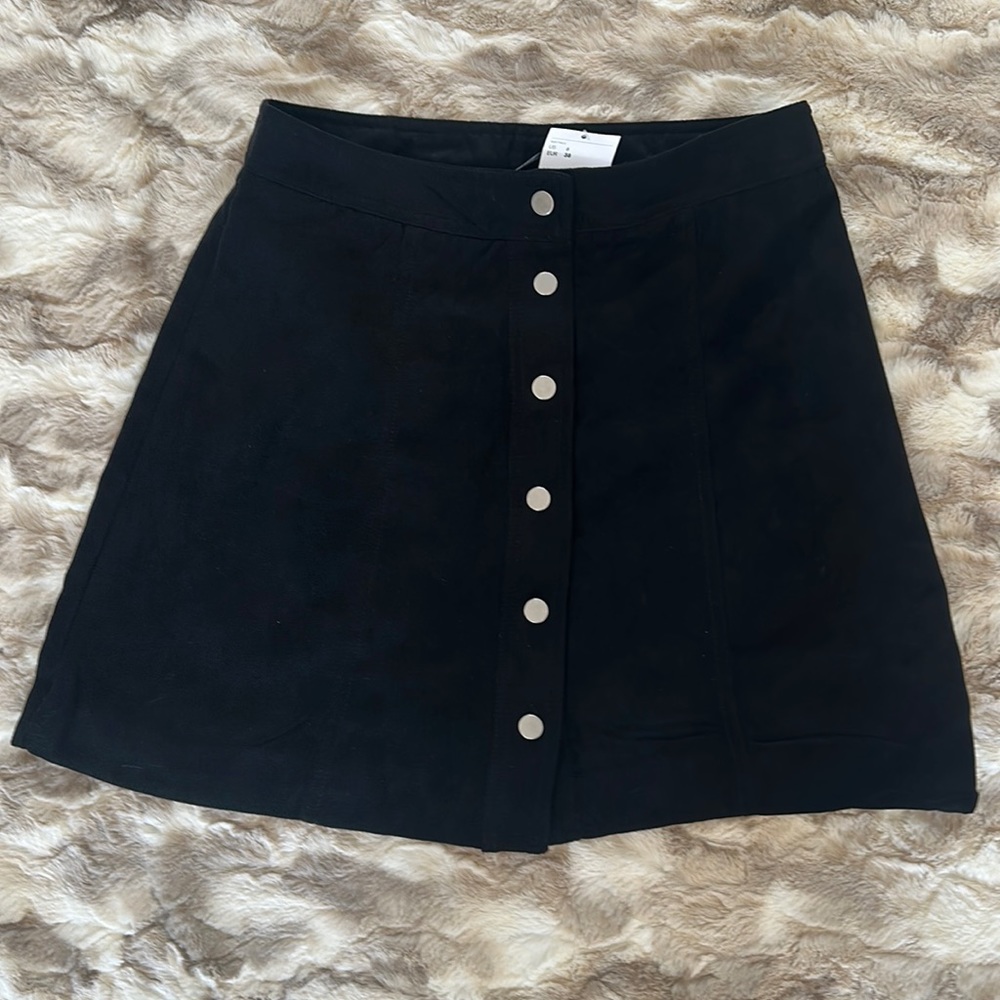 NWT Black Suede Mini Skirt